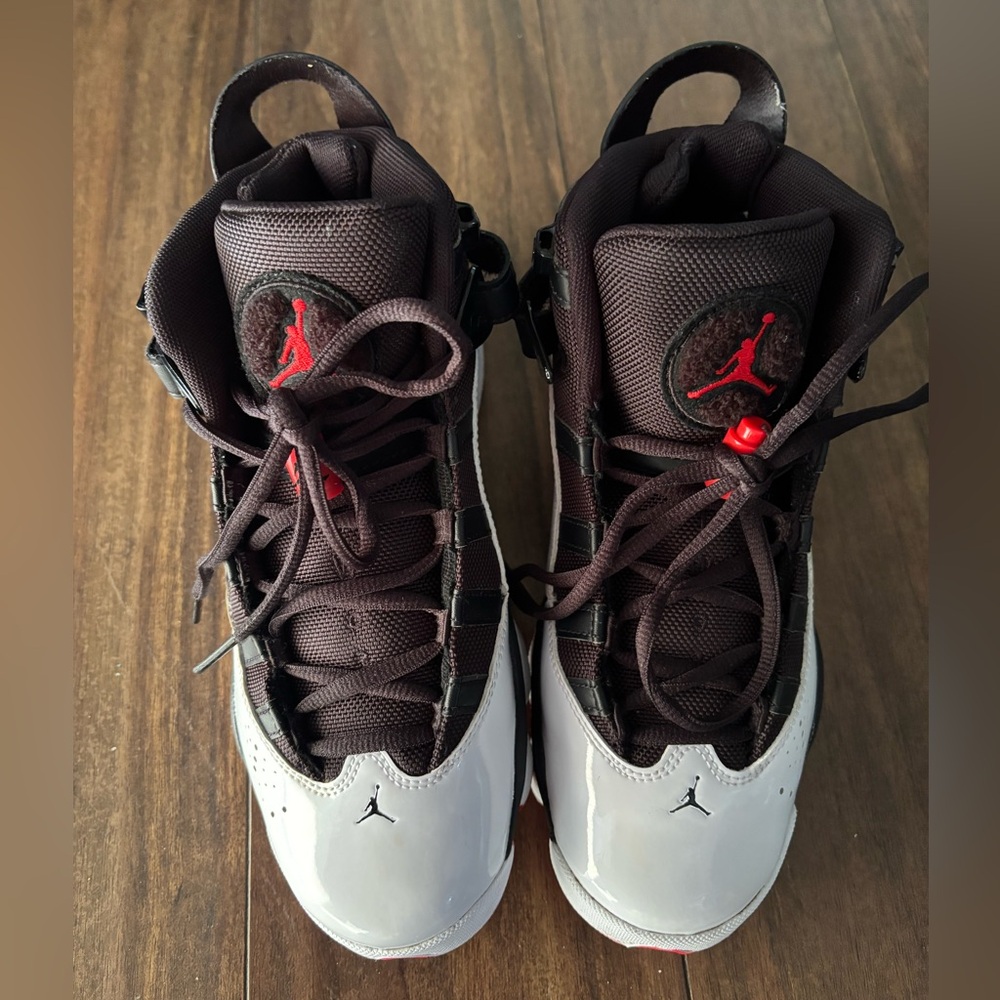 Jordan 6 Rings Black White Gym Red